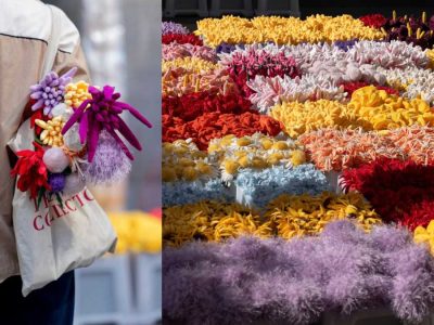 Pick a free plush flower at Rockefeller Center through Sunday