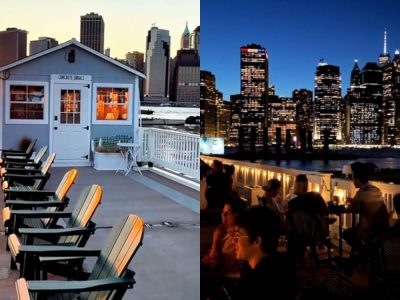 Concrete Shoals: a floating bar off Brooklyn Bridge Park that opens with a texted gate code