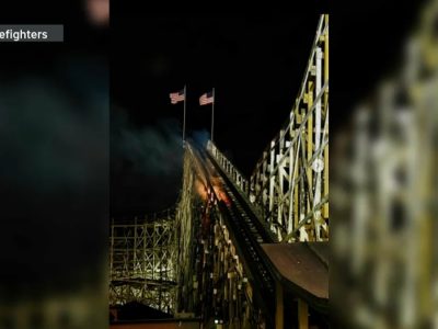 Fire scorches Playland’s Dragon Coaster; county executive says it will be fixed by fall