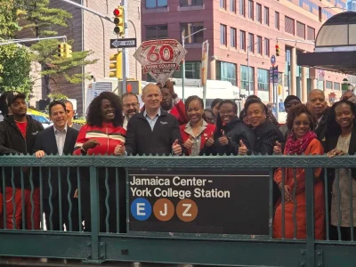 Jamaica Center subway hub now carries York College’s name