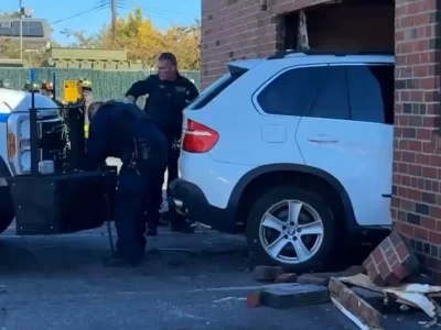SUV ends up inside New Park Pizza’s dining room; driver and customer hurt