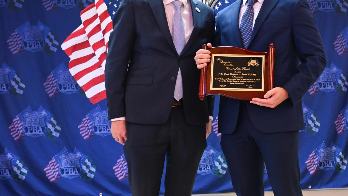 PBA honors officer who stopped Gracie Mansion bomb suspect